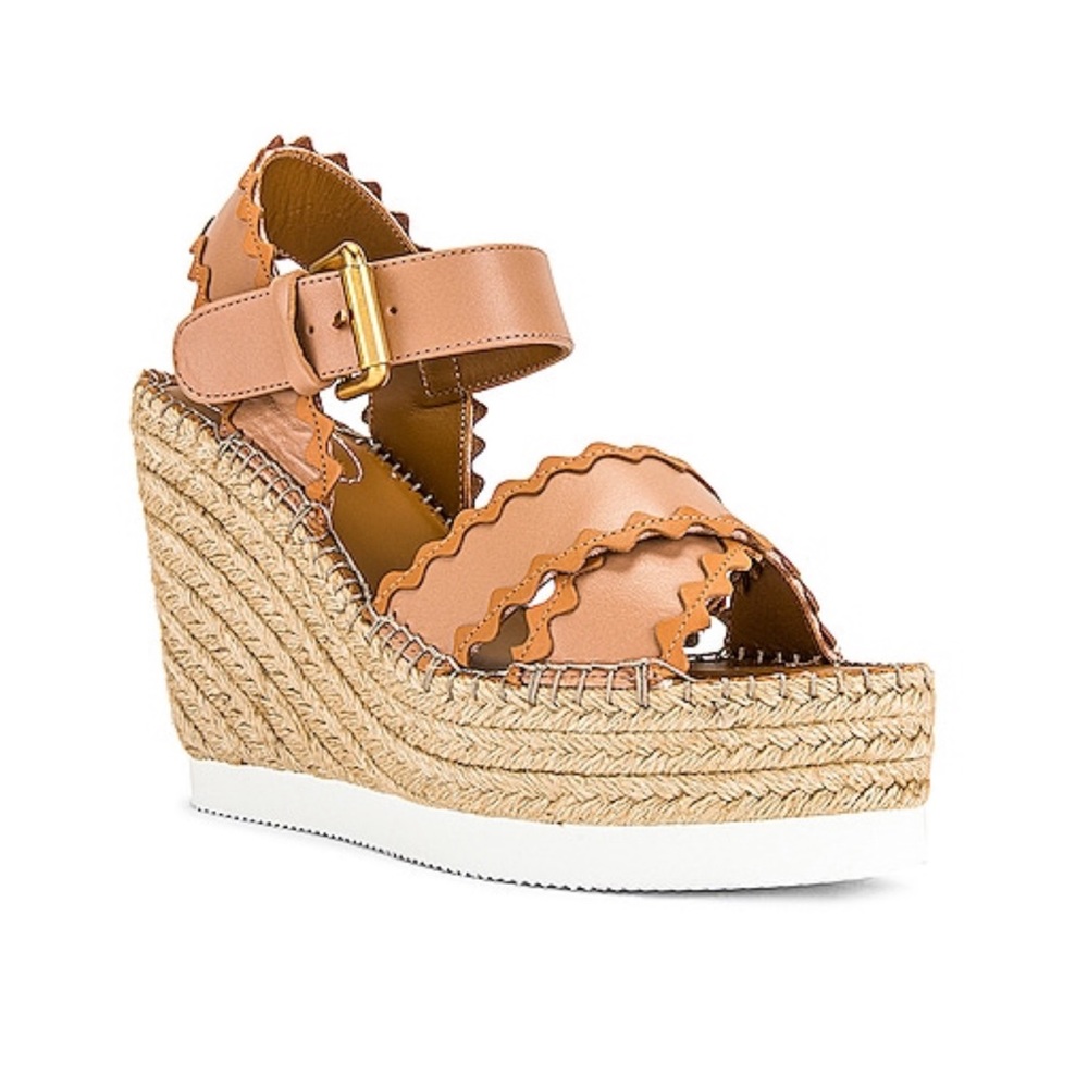 WORN ONCE- See by Chloe Glyn Wedge Sandal.
